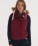 DEEP RUBY/OATMEAL Superdry Hooded University Vest