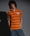 TANGERINE/NAVY Superdry Super Single Stripe polo