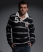 BLACK/GREY MARL THINSTRIPE Superdry Dest. Stripe Rugby top