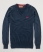 marine foncé/baiser Superdry Pull vintage col en V