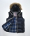 NAVY Superdry Fur Hooded Lite Gilet