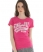 PUNK PINK/OPTIC Superdry Warrior Flock T-shirt
