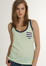 Contrast Stripe Vest
