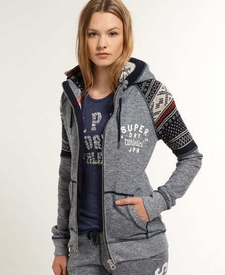 Womens - Sunscorched Zip Hoodie in Dark Navy Marl | Superdry