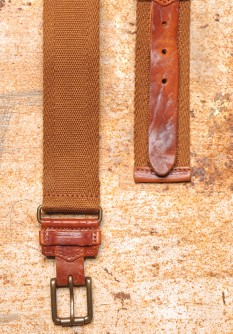 Webbed Leather Belt