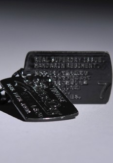 Mandarin Dog Tag Keyring