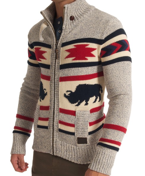 Superdry Bison Zip Through Knit