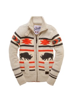 Cardigan à tirette Bison