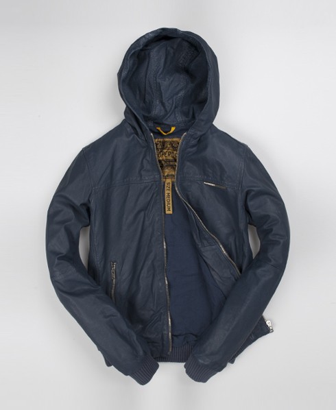 Mens - Basic Bomber Jacket in Navy | Superdry
