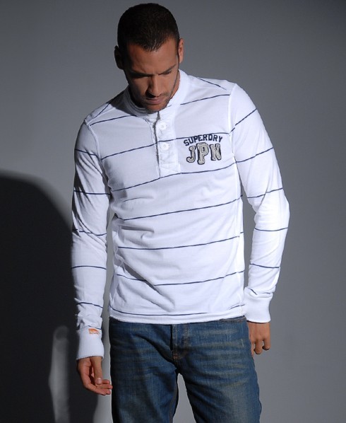 Superdry LS Button P-Strp t-shirt