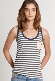 Contrast Stripe Vest