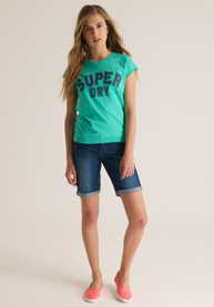 Skinny Bermuda Shorts
