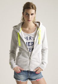 Pop Colour Zip Hoodie