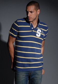 Dbl Blklbl Stripe polo