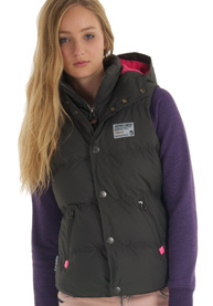 Camping bodywarmer met capuchon