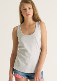 Embroidered Pocket Tank