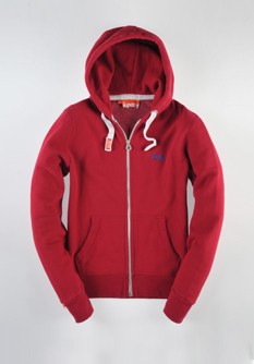 Orange Label Zip Hood