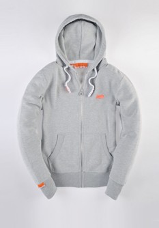 Orange Label Zip Hood