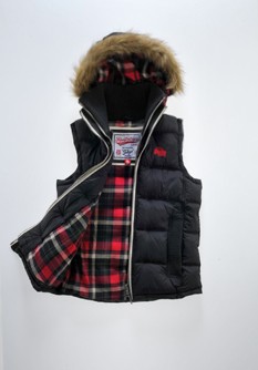 Fur Hooded Lite Gilet
