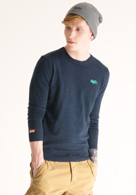 Orange Label trui met ronde hals