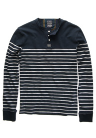 Drop Stripe Grandad Top
