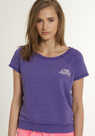 Flame Slub Cut Crew Top