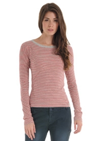 Scoop Neck Zip T-shirt