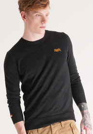 Orange Label trui met ronde hals
