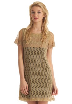 Gold Lace Dress