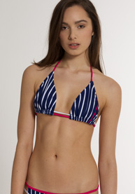 Pop Stripe Bikini Top