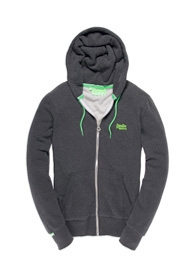 Fluro hoodie met trekkoord
