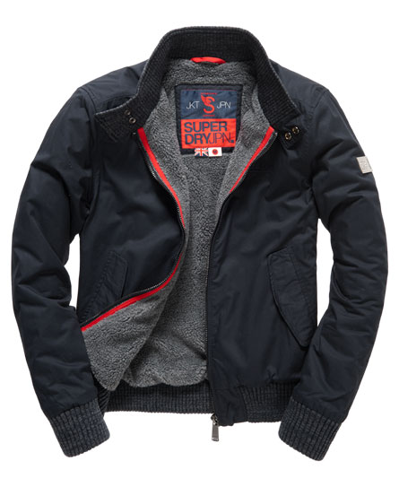 mens navy harrington