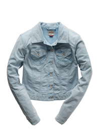 Skinny Cord Denim Jacket
