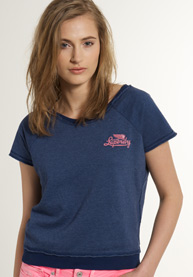 Flame Slub Cut Crew Top