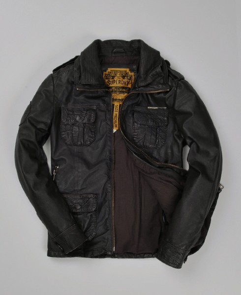 Superdry Veste en cuir Brad