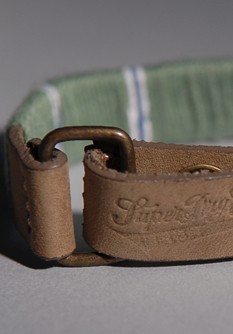 Cotton Wrap Leather bracelet