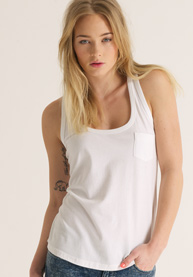 Embroidered Pocket Tank