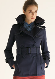 Cropped Hooded Raincoat