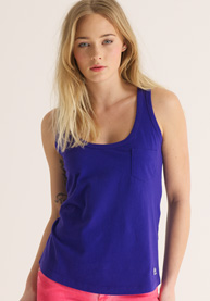 Embroidered Pocket Tank