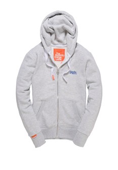 Orange Label Zip Hood