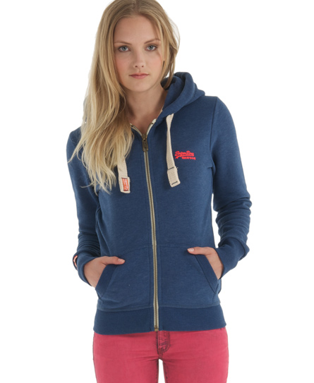 chiny ensign/rose fluo Superdry Sweat capuche zipp Vintage
