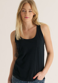 Embroidered Pocket Tank