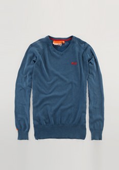 Pull vintage col en V