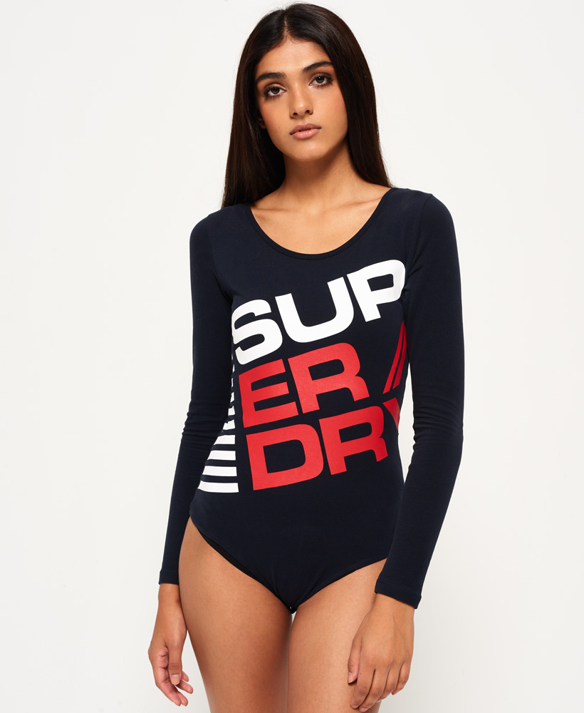 Superdry Womens Diagonal Sportswear Bodysuit