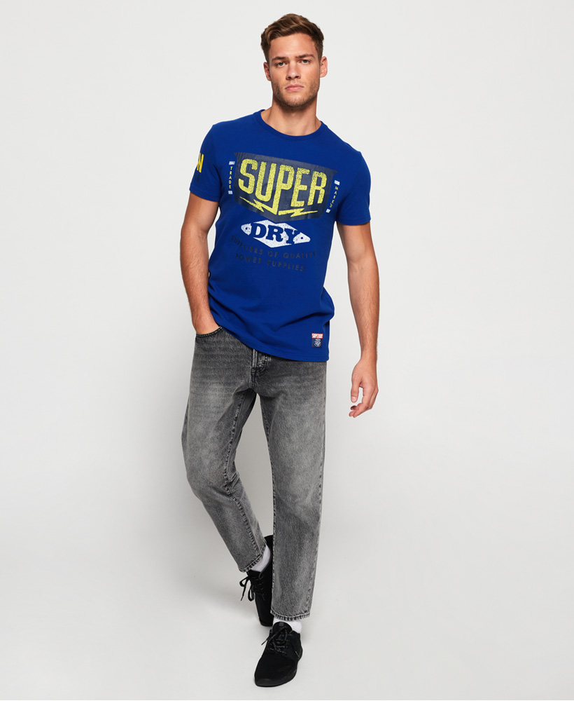 Homme Superdry Power Heritage T-Shirt Classique Taille S