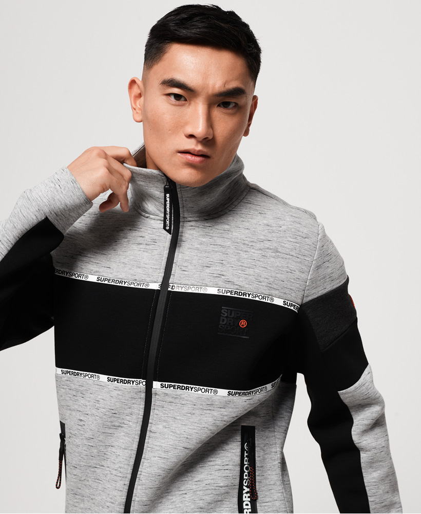 Superdry Herren Gym Tech Stretch-Trainingsoberteil Mit Farbblock-Design