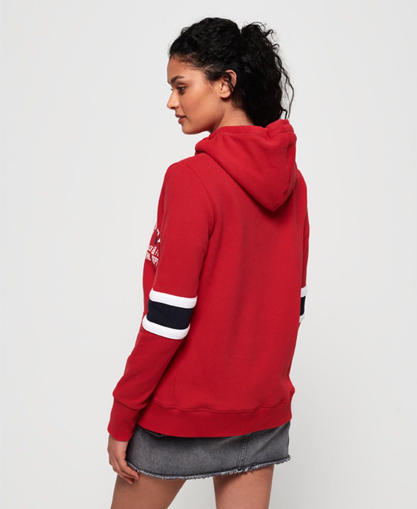 Superdry Track /& Field Kapuzenjacke mit Streifen