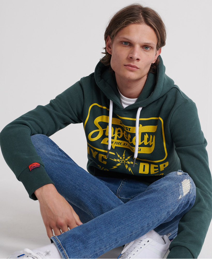 Superdry Mens Demolition Crew Hoodie