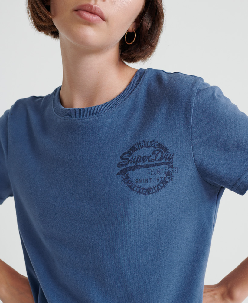 Superdry Womens Vintage Logo Organic Cotton Heritage T-Shirt