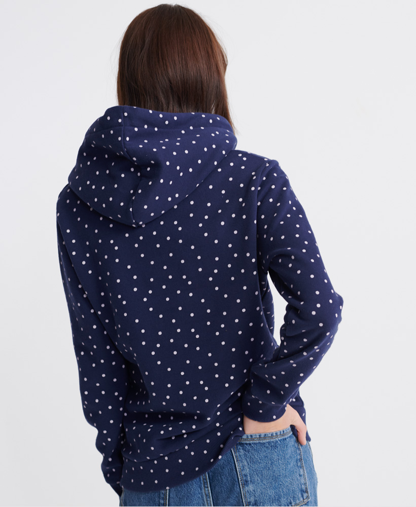 Superdry Damen Real Originals Hoodie Mit Durchgehendem Punkte-Print